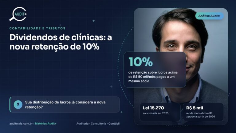 Lucros, pró-labore e sociedade médica: o que muda com a Lei 15.270/2025