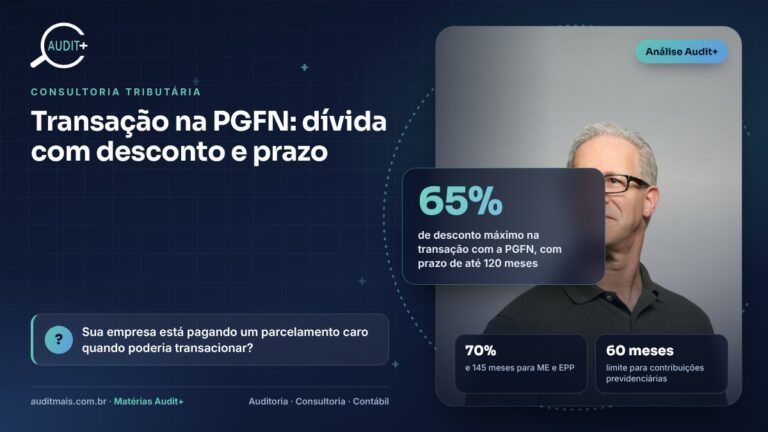 Transação tributária na PGFN: descontos de até 65% e prazos de até 120 meses
